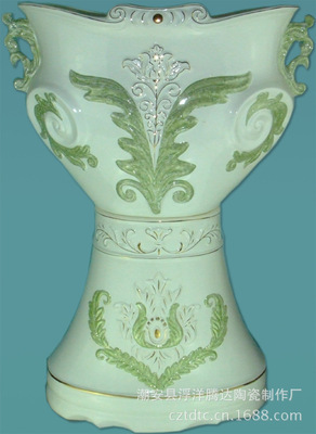 【廠家直銷陶瓷家居擺飾、園藝種植花盆 工藝陶瓷花盆 B005】價格,廠家,圖片,陶瓷工藝品,潮安縣浮洋騰達陶瓷制作廠-