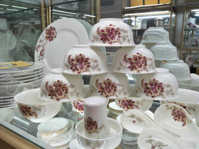 【金邊紅海棠46頭高檔骨瓷雙層碗隔熱餐具套裝防燙手陶瓷碗禮品】深圳市南山區(qū)鋒盛源雙層碗陶瓷商行 - 產(chǎn)品庫