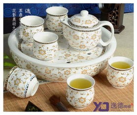 批發直供青花玲瓏功夫茶具套裝定制
